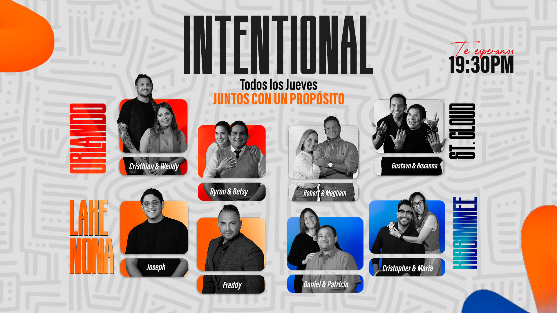 Intentional - sedes y líderes